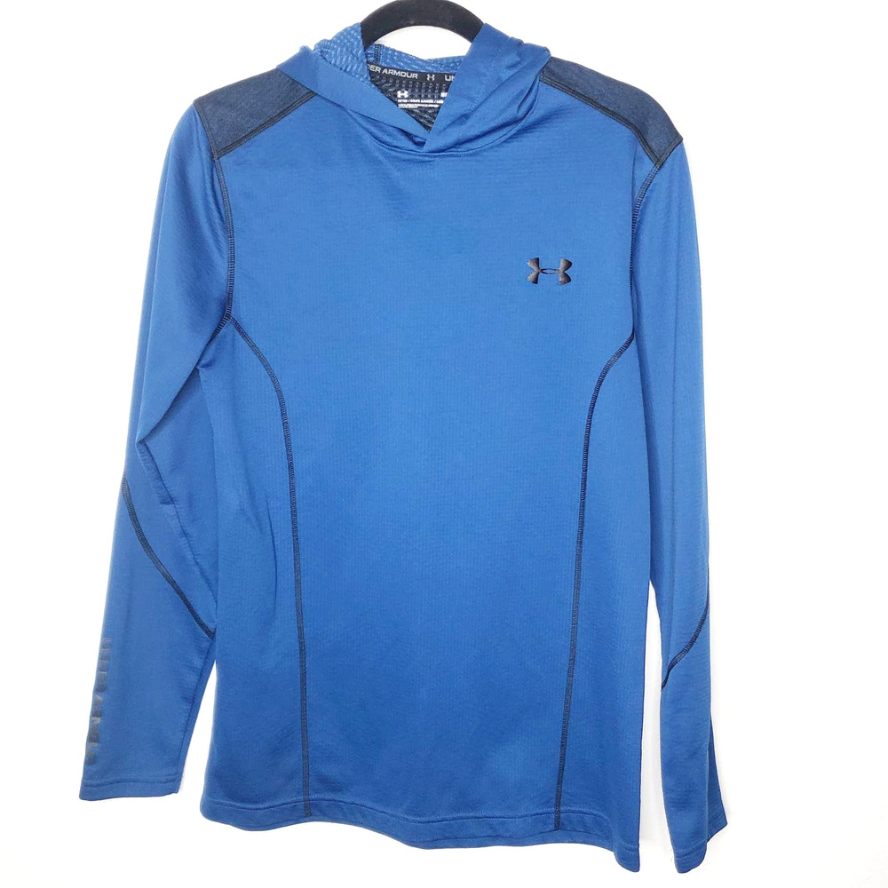 Under Armour Fitted Cold Gear Hooded Pullover Long Sleeve Size Medium